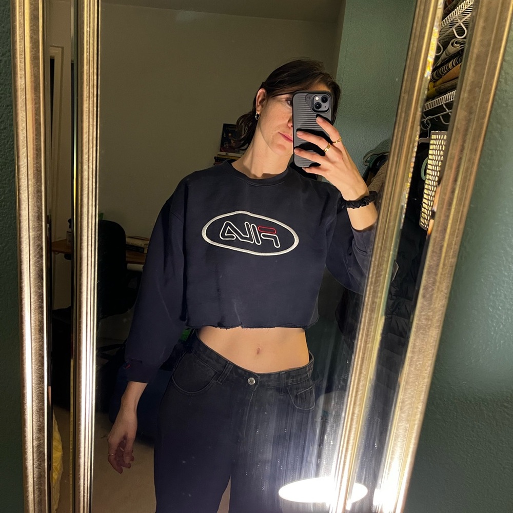 Fila Women's Black Crop Top